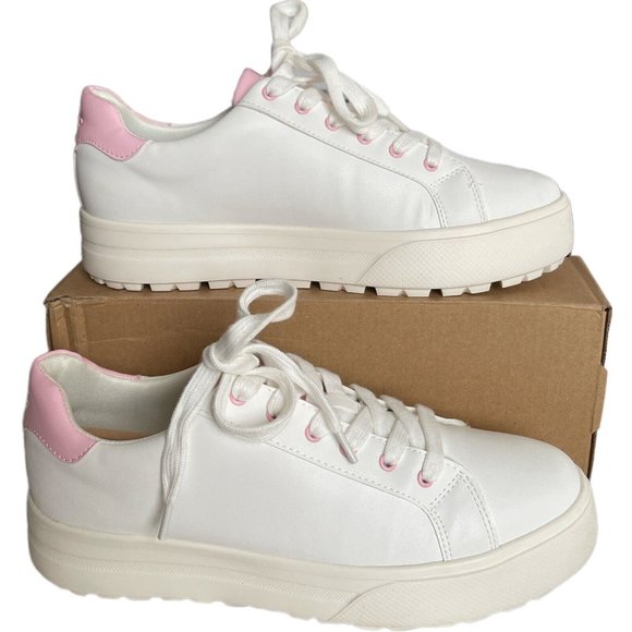 Women’s Sneakers size 8 ALDO MIRAI White/ Pink - Picture 1 of 12